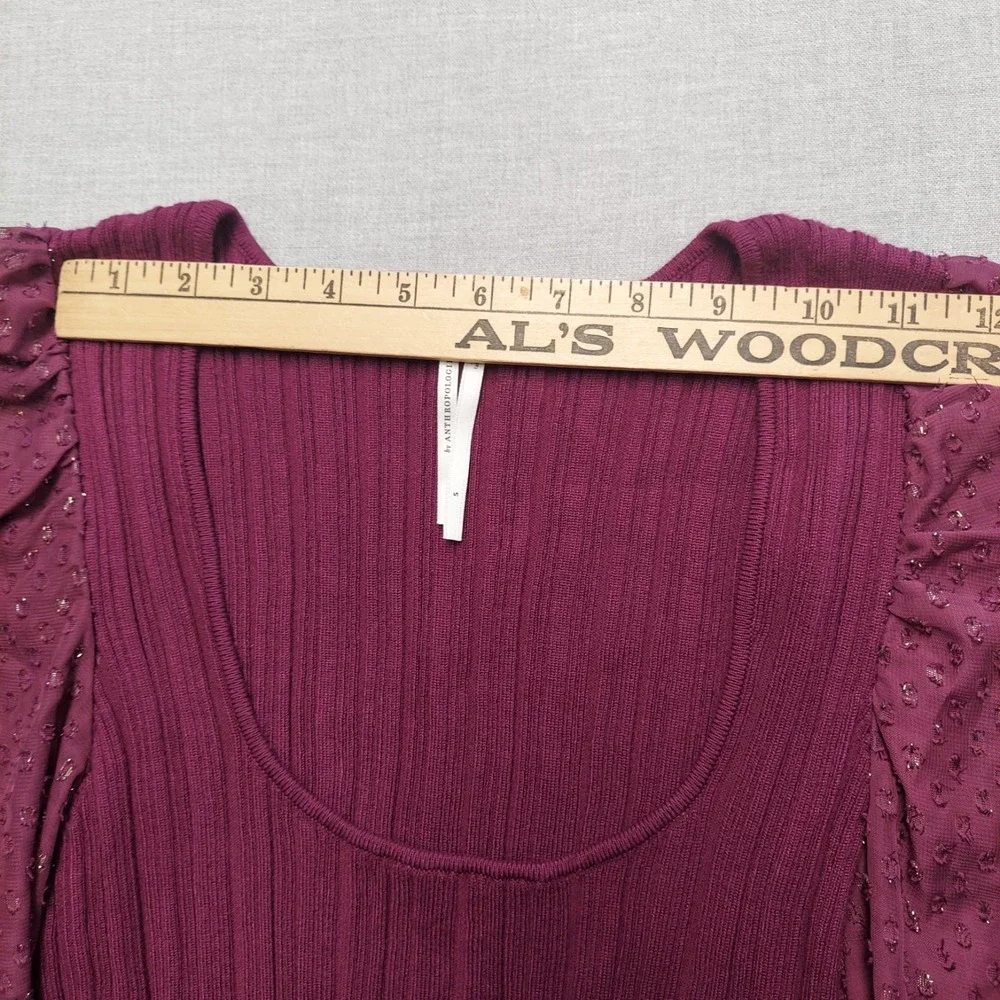 Anthropologie burgandy ribbed